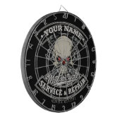 Aangepaste NAAM motorfiets Dartbord (Voorkant Links)