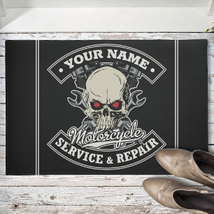 Aangepaste NAAM motorfiets Deurmat