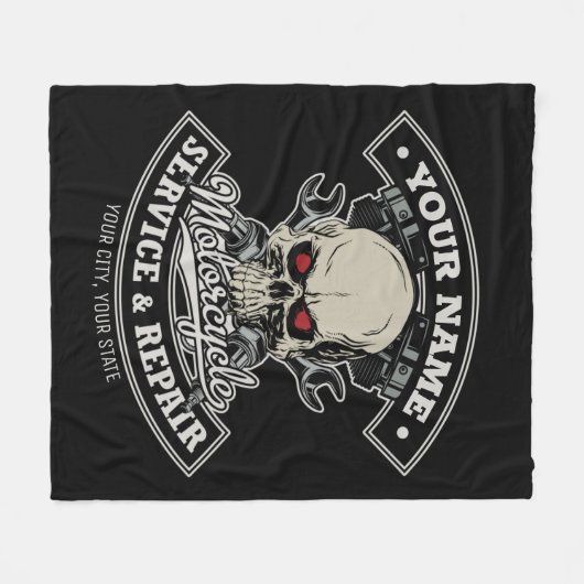 Aangepaste NAAM motorfiets Fleece Deken (Voorkant (Horizontaal))