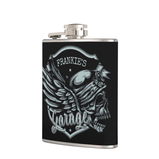 Aangepaste naam motorfiets heupfles (Links)