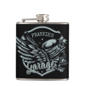 Aangepaste naam motorfiets heupfles (Voorkant)