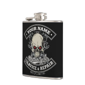 Aangepaste NAAM motorfiets Heupfles (Links)