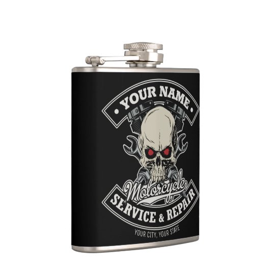 Aangepaste NAAM motorfiets Heupfles (Rechts)