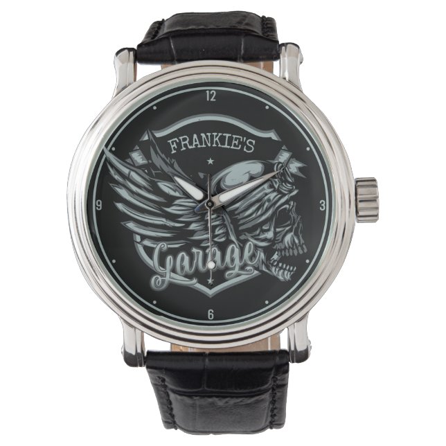 Aangepaste naam motorfiets horloge (Voorkant)