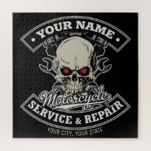 Aangepaste NAAM motorfiets