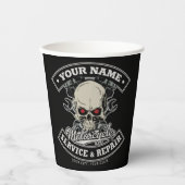 Aangepaste NAAM motorfiets Papieren Bekers (Voorkant)