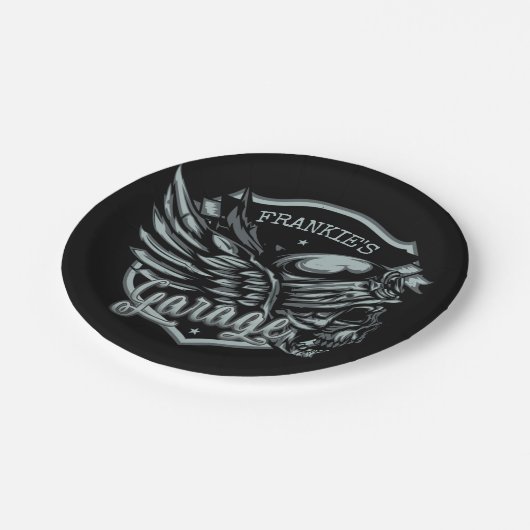 Aangepaste naam motorfiets papieren bordje (Gekanteld)