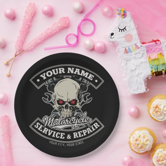 Aangepaste NAAM motorfiets Papieren Bordje (Feest)