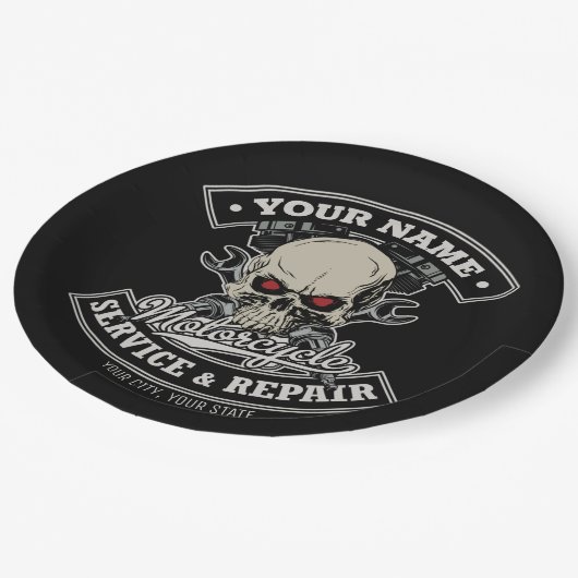 Aangepaste NAAM motorfiets Papieren Bordje (Gekanteld)