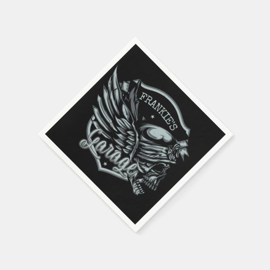 Aangepaste naam motorfiets servet (Hoek)