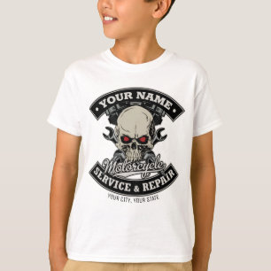 Aangepaste NAAM motorfiets T-shirt