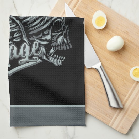 Aangepaste naam motorfiets theedoek (Quarter Fold)