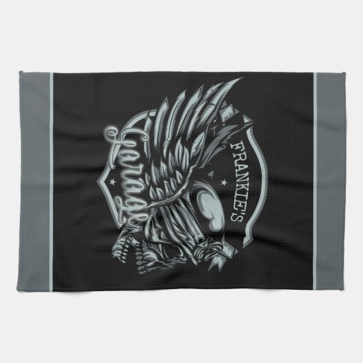 Aangepaste naam motorfiets theedoek (Horizontaal)