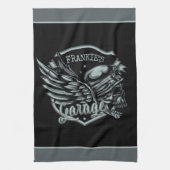 Aangepaste naam motorfiets theedoek (Verticaal)