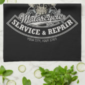 Aangepaste NAAM motorfiets Theedoek (Gevouwen)