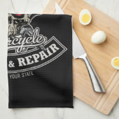 Aangepaste NAAM motorfiets Theedoek (Quarter Fold)