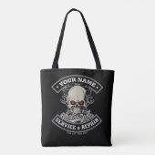Aangepaste NAAM motorfiets Tote Bag (Achterkant)