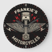 Aangepaste naam Motorfiets Zuigerwagentje Grote Klok (Voorkant)