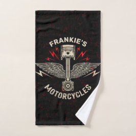 Aangepaste naam Motorfiets Zuigerwagentje Handdoek