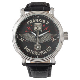 Aangepaste naam Motorfiets Zuigerwagentje Horloge