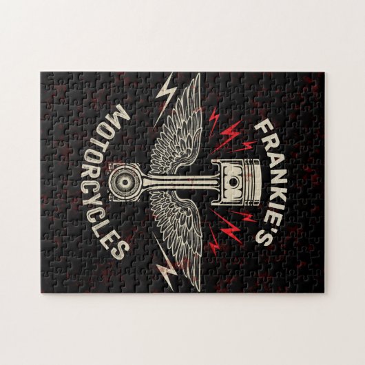 Aangepaste naam Motorfiets Zuigerwagentje Legpuzzel (Horizontaal)