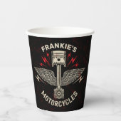 Aangepaste naam Motorfiets Zuigerwagentje Papieren Bekers (Voorkant)