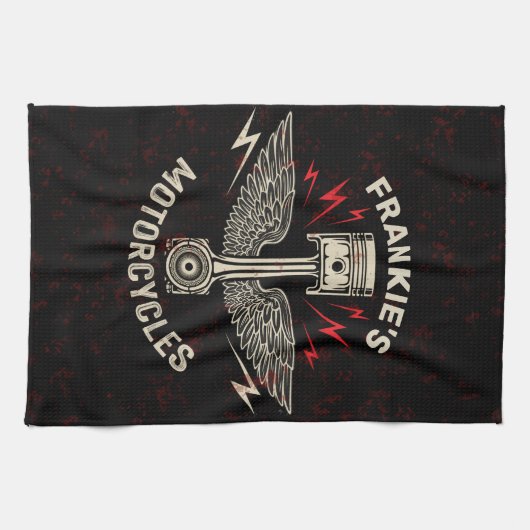 Aangepaste naam Motorfiets Zuigerwagentje Theedoek (Horizontaal)