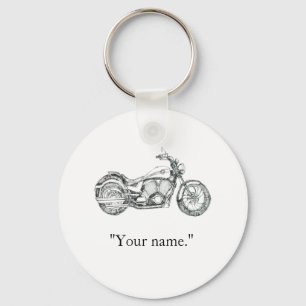 Aangepaste naam motorfietsKeychain Sleutelhanger