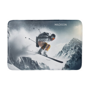 Aangepaste naam Mountain Skier Badmat
