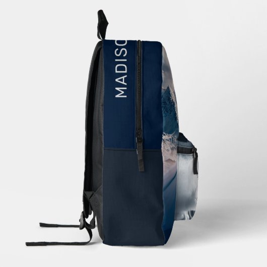 Aangepaste naam Mountain Skier Bedrukte Rugzak (Links)