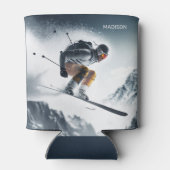 Aangepaste naam Mountain Skier Blikjeskoeler (Achterkant)