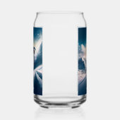 Aangepaste naam Mountain Skier Blikvorm Glas (Links)