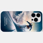 Aangepaste naam Mountain Skier Case-Mate iPhone Case (Achterkant (horizontaal))