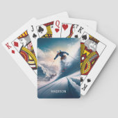 Aangepaste naam Mountain Skier Pokerkaarten (Achterkant)
