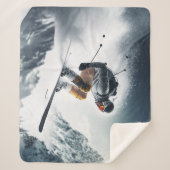 Aangepaste naam Mountain Skier Sherpa Deken (Voorkant)