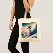 Aangepaste naam Mountain Skier Tote Bag (Voorkant (product))