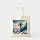 Aangepaste naam Mountain Skier Tote Bag (Voorkant)