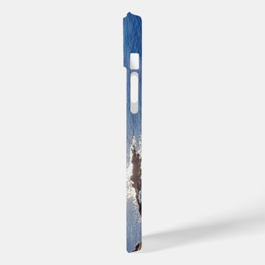 Aangepaste naam mousserende blauwe Oceaan Case-Mate iPhone Case (Achterkant / Links)