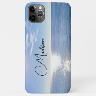 Aangepaste naam mousserende blauwe Oceaan Case-Mate iPhone Case