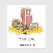 Aangepaste naam Movie Buff Sticker (Vel)