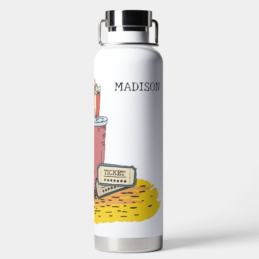 Aangepaste naam Movie Buff Waterfles (Achterkant)