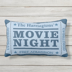 Aangepaste naam: "Movie Ticket" werpen kussens