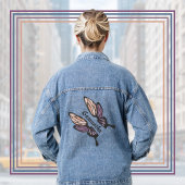 Aangepaste naam mozaïekvlinder denim jacket