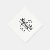 Aangepaste naam Mr. & Mrs. Paper Napkin Servet (Hoek)
