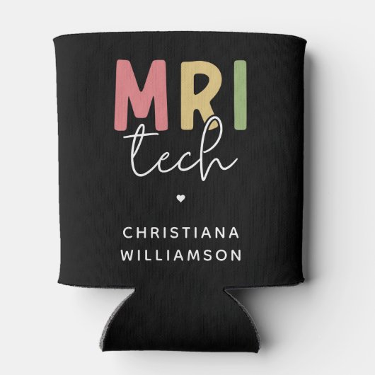 Aangepaste naam MRI Tech | MRI Technologist Gifts Blikjeskoeler (Achterkant)