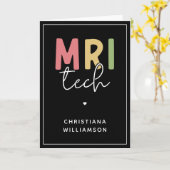 Aangepaste naam MRI Tech | MRI Technologist Gifts Kaart (Gele Bloem)