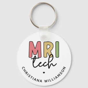 Aangepaste naam MRI Tech   MRI Technologist Gifts Sleutelhanger