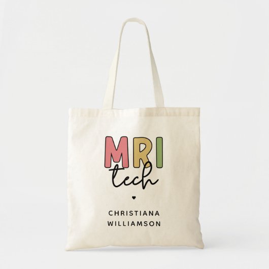 Aangepaste naam MRI Tech | MRI Technologist Gifts Tote Bag (Voorkant)