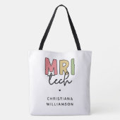 Aangepaste naam MRI Tech | MRI Technologist Gifts Tote Bag (Achterkant)