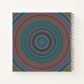 Aangepaste naam + Multicolored Circles/Rings Patte Notitieboek (Achterkant)